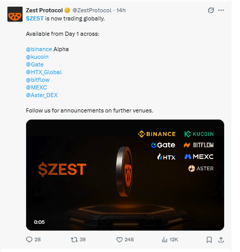 Zest Listing on 7 exchange Zest Listing on 7 exchange