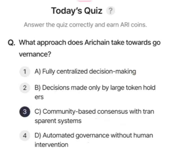 ARI Wallet Daily Quiz Answer