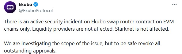 Ekubo Protocol exploit News