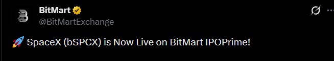 SpaceX IPO Bitmart