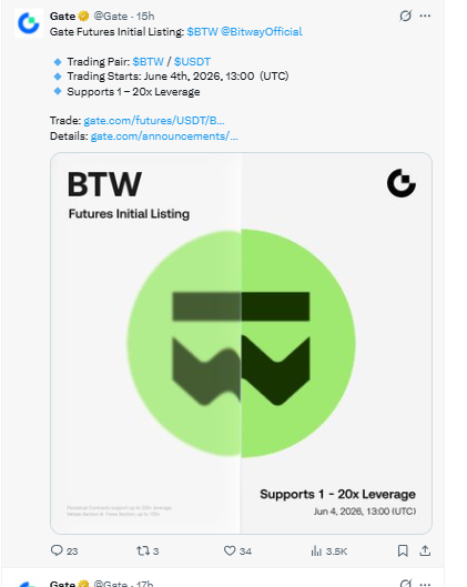 Post on X by Gate io