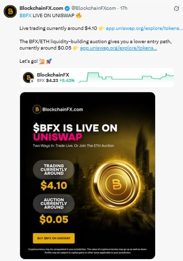 $BFX LIVE ON UNISWAP