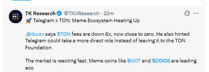 Durov outlined covers the 6x fee reduction