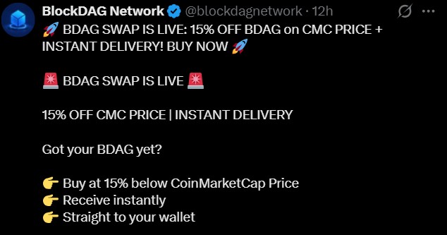 BDAG Swap announcement
