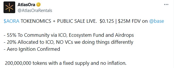 AtlasOra $AORA Token Presale