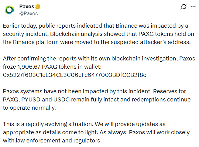 Paxos Post on X