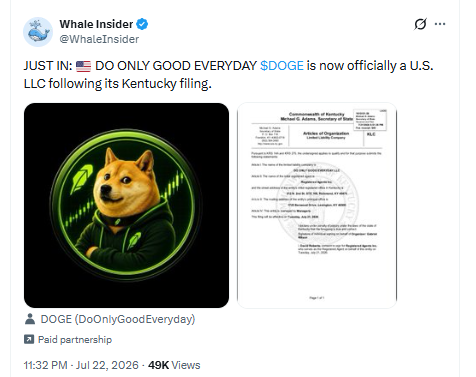 DOGE Social Sentiment And News