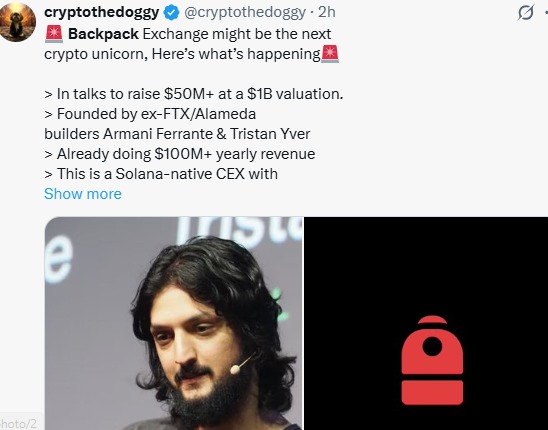 Backpack exchange funding