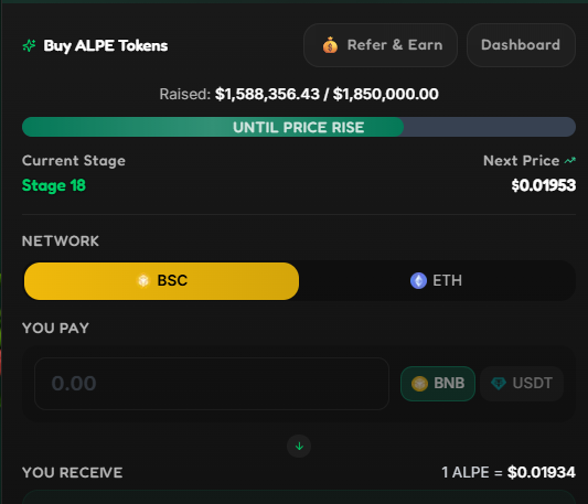 alpha pepe presale price