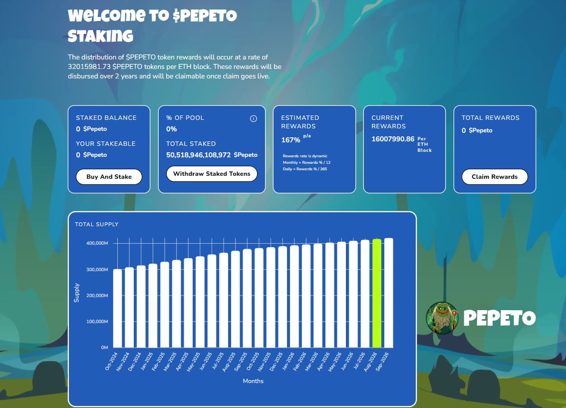 Pepeto Staking Dashboard