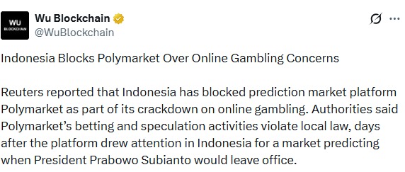 Indonesia Blocks Polymarket