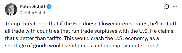 Peter Schiff on Fed rate Cut