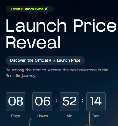 Launch Price Reveal in 8 hours Remittix