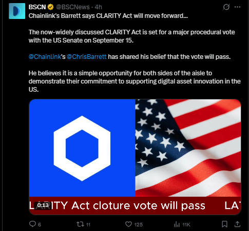 Chainlink clarity act news update