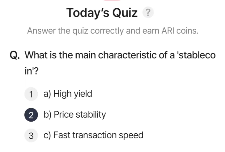 ARI Wallet Daily Quiz Answer 03 April 2025