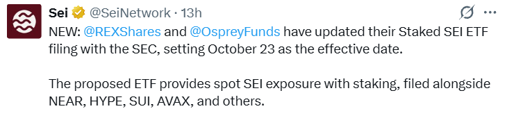 SEI crypto ETF filing SEI crypto ETF filing