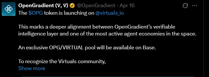 OpenGradient Token Launch