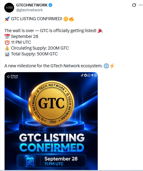 gtech network listing date