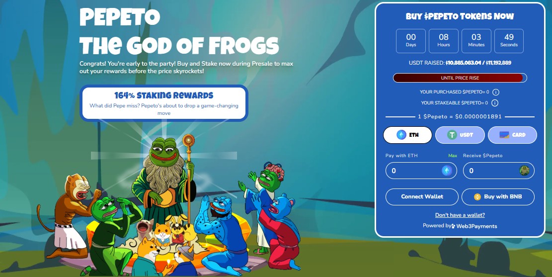 The Pepeto official website