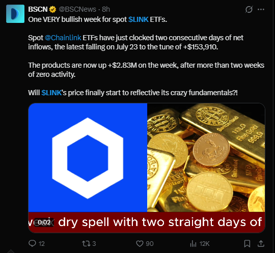 Chainlink news on x 