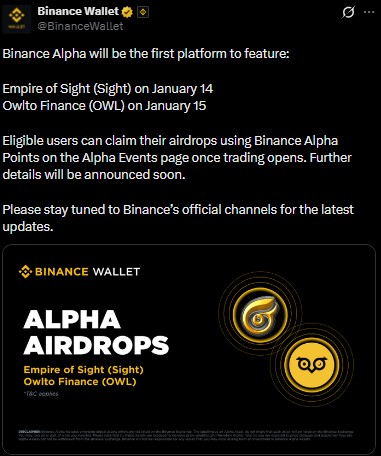 SIGHT Binance listing