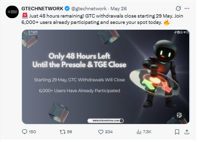 Gtec Network presale closes in 48 hours