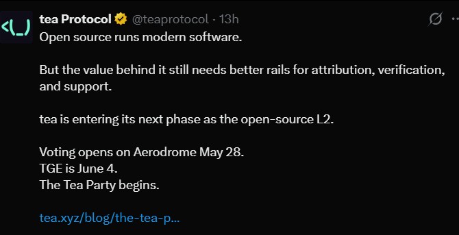 Open source runs modern software.for TEA