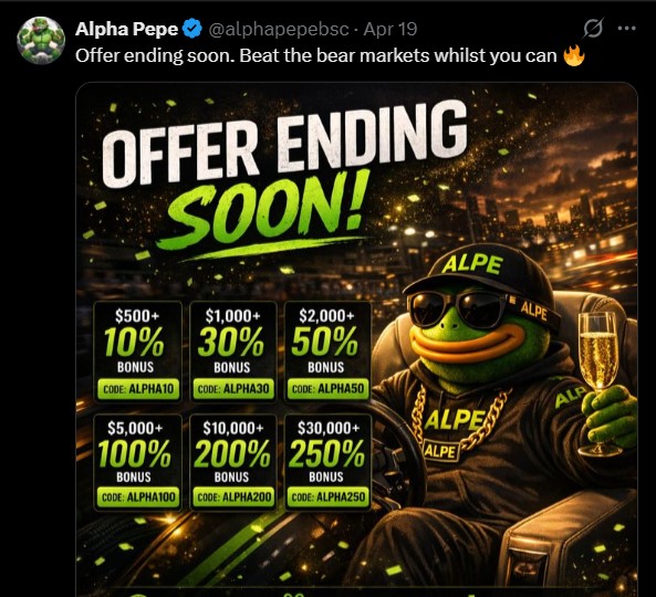 AlpaPepe Bonus Offer