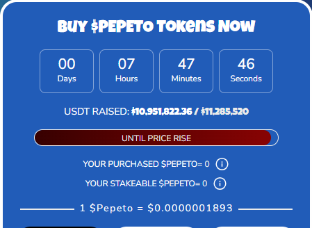 pepeto presale price pepeto presale price