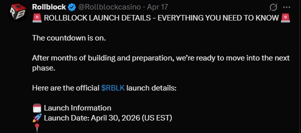 Rollblock Launch Details