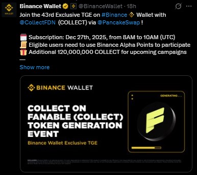 Collect Binance Listing