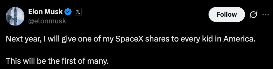 Elon Musk Official tweet Elon Musk Official tweet