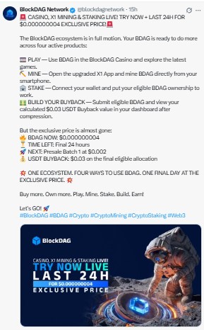 the BlockDAG ecosystem as "in full motion" the BlockDAG ecosystem as "in full motion"