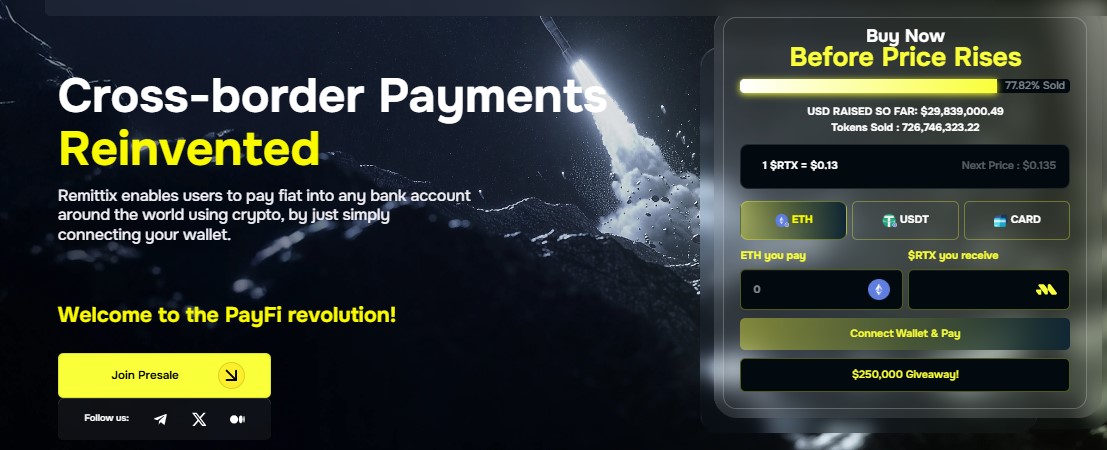 Remittix Presale Update