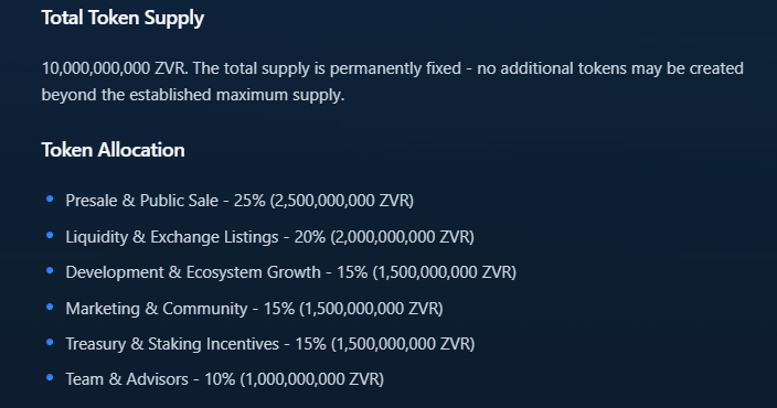 official whitepaper image of ZVR token official whitepaper image of ZVR token