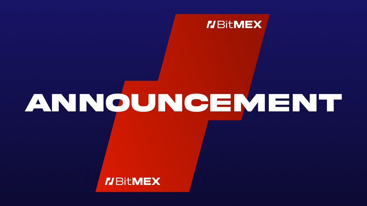 Anouncement post by bitmex