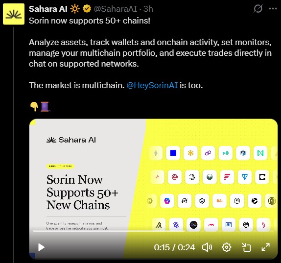 Sahara AI Sorin news