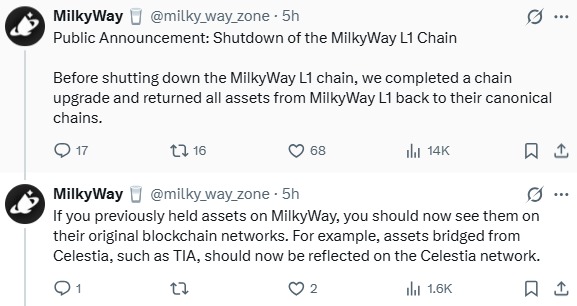 milkyway l1 shutdown milkyway l1 shutdown