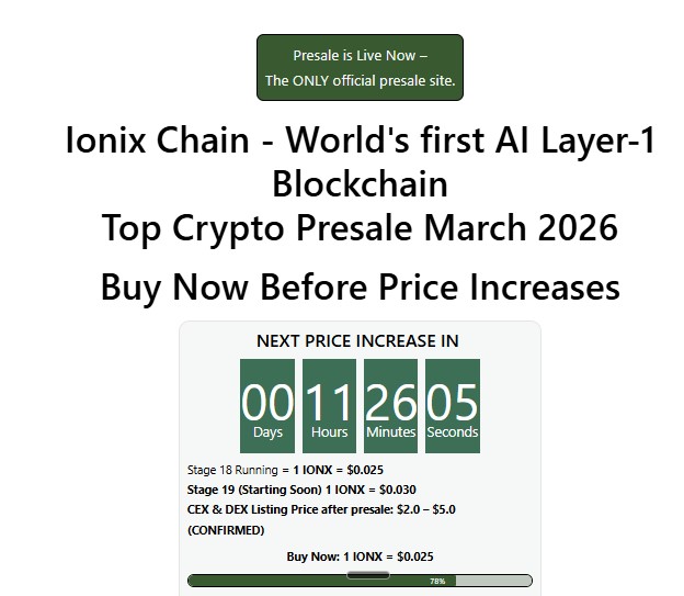 Ionix presale 