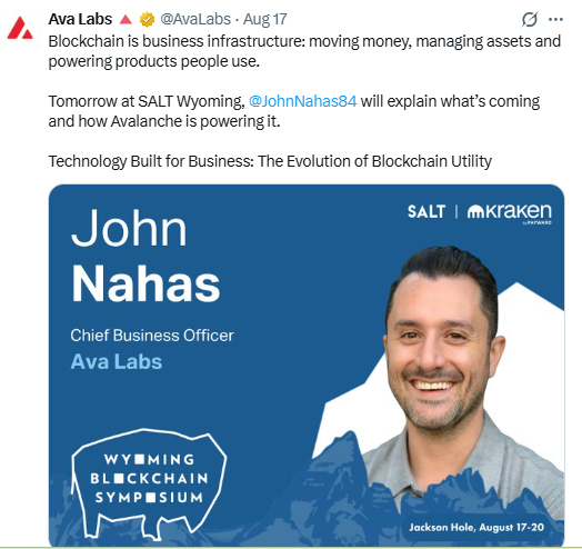 Avalanche news John Nahas Ava Labs Avalanche news John Nahas Ava Labs