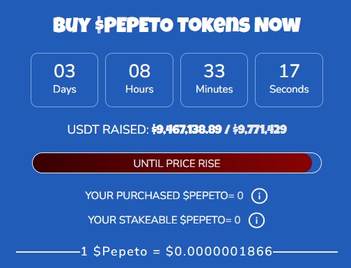 Pepeto Presale Countdown