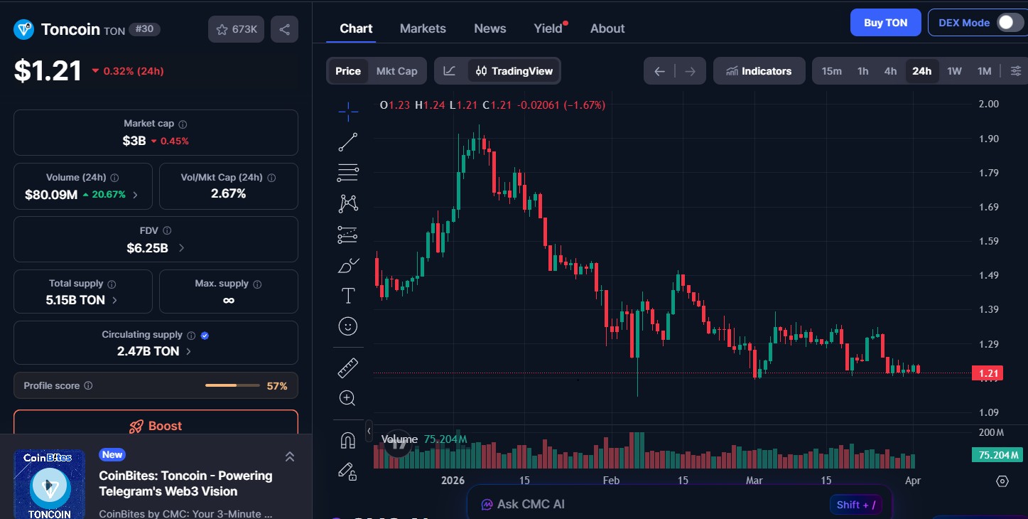 TON Price Today
