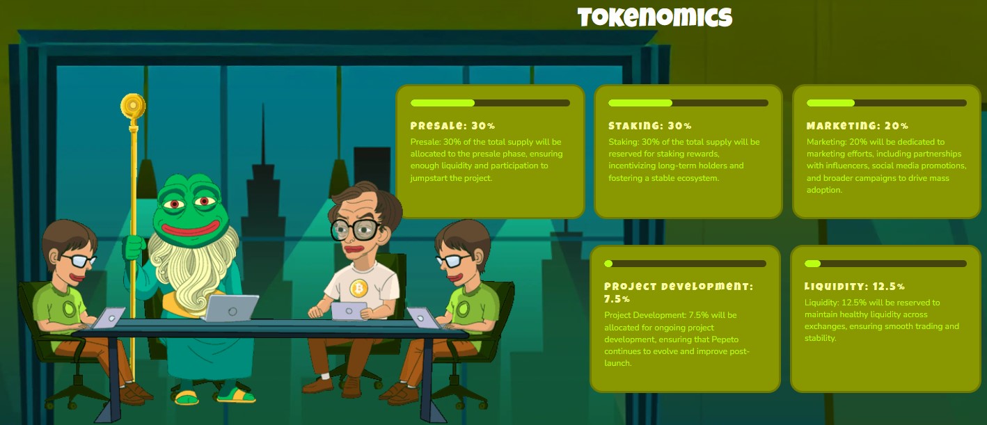 the Pepeto tokenomics