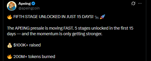 Apeing crypto presale news Apeing crypto presale news