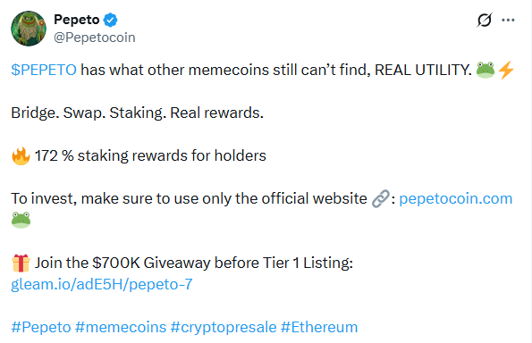 pepeto staking reward