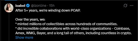 The End of an Era: Why POAP Is Shutting Down