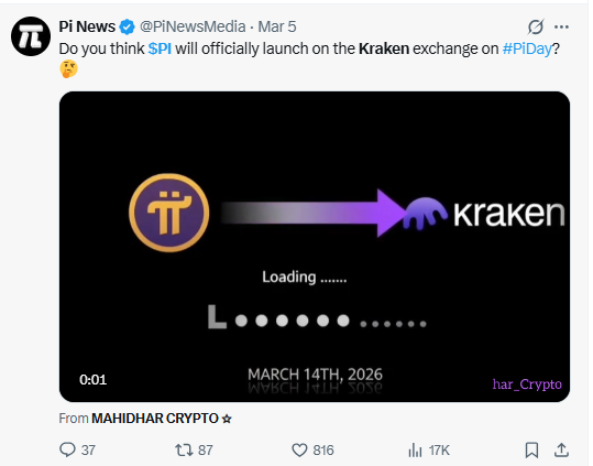 Pi coin price prediction rises as Kraken listing rumors appear before Pi Day 2026