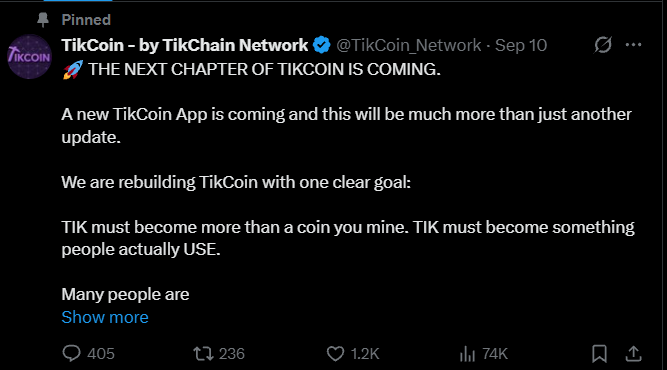New TikCoin Network App Targets Social, Payments and AI Features New TikCoin Network App Targets Social, Payments and AI Features