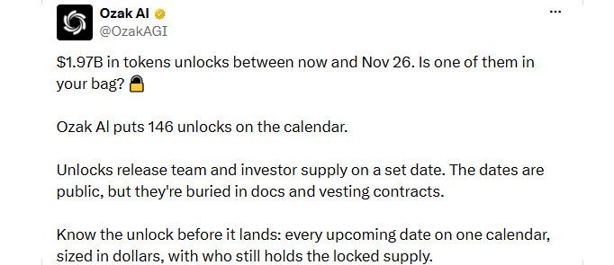 Ozak AI Token Unlocks Agent Ozak AI Token Unlocks Agent