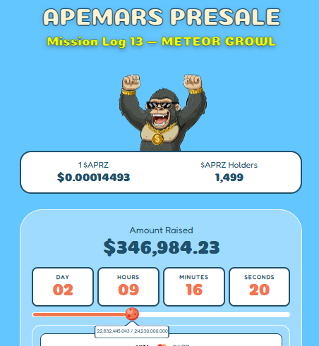 APEMARS Presale stage 13 price